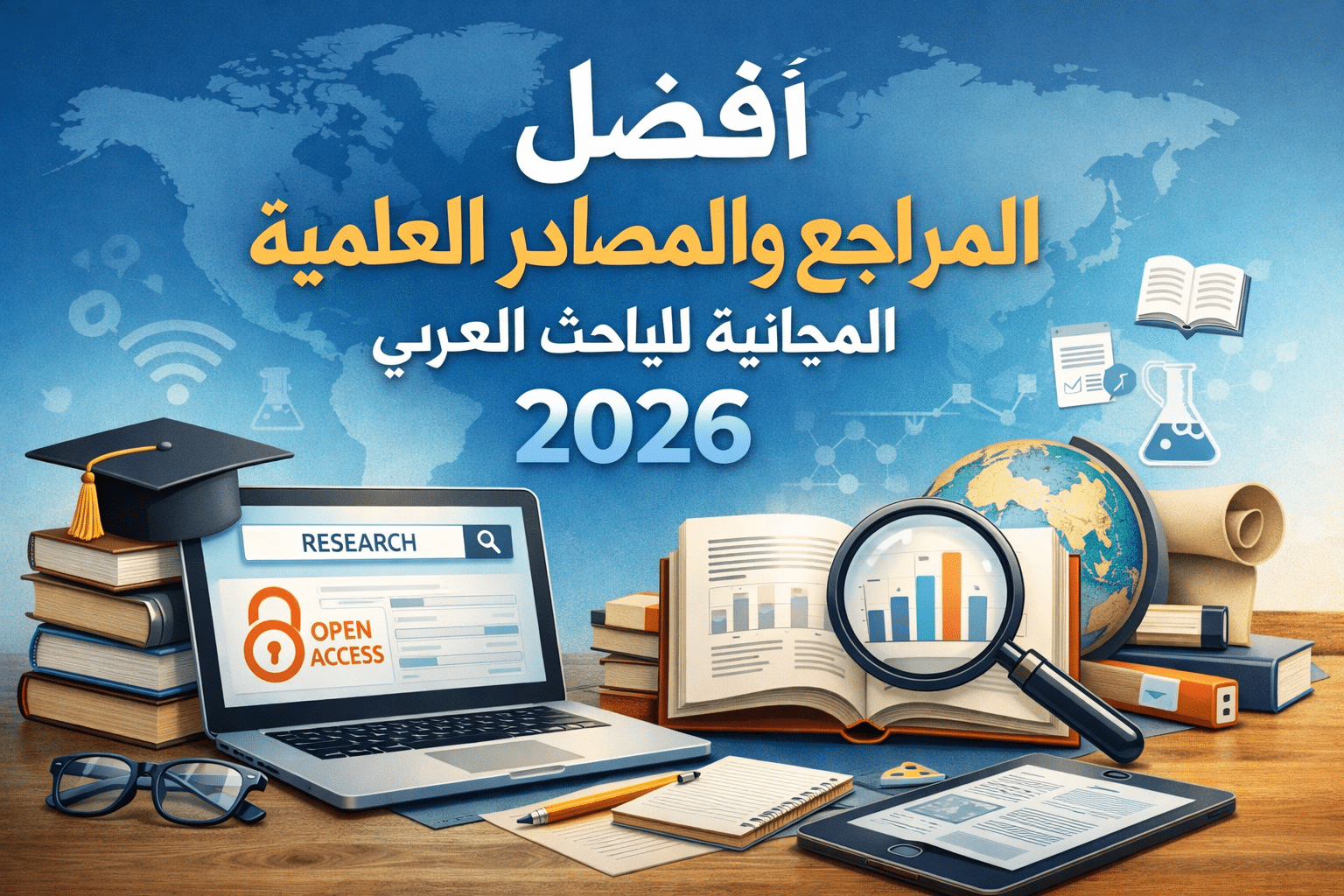 أفضل المراجع والمصادر العلمية المجانية للباحث العربي 2026