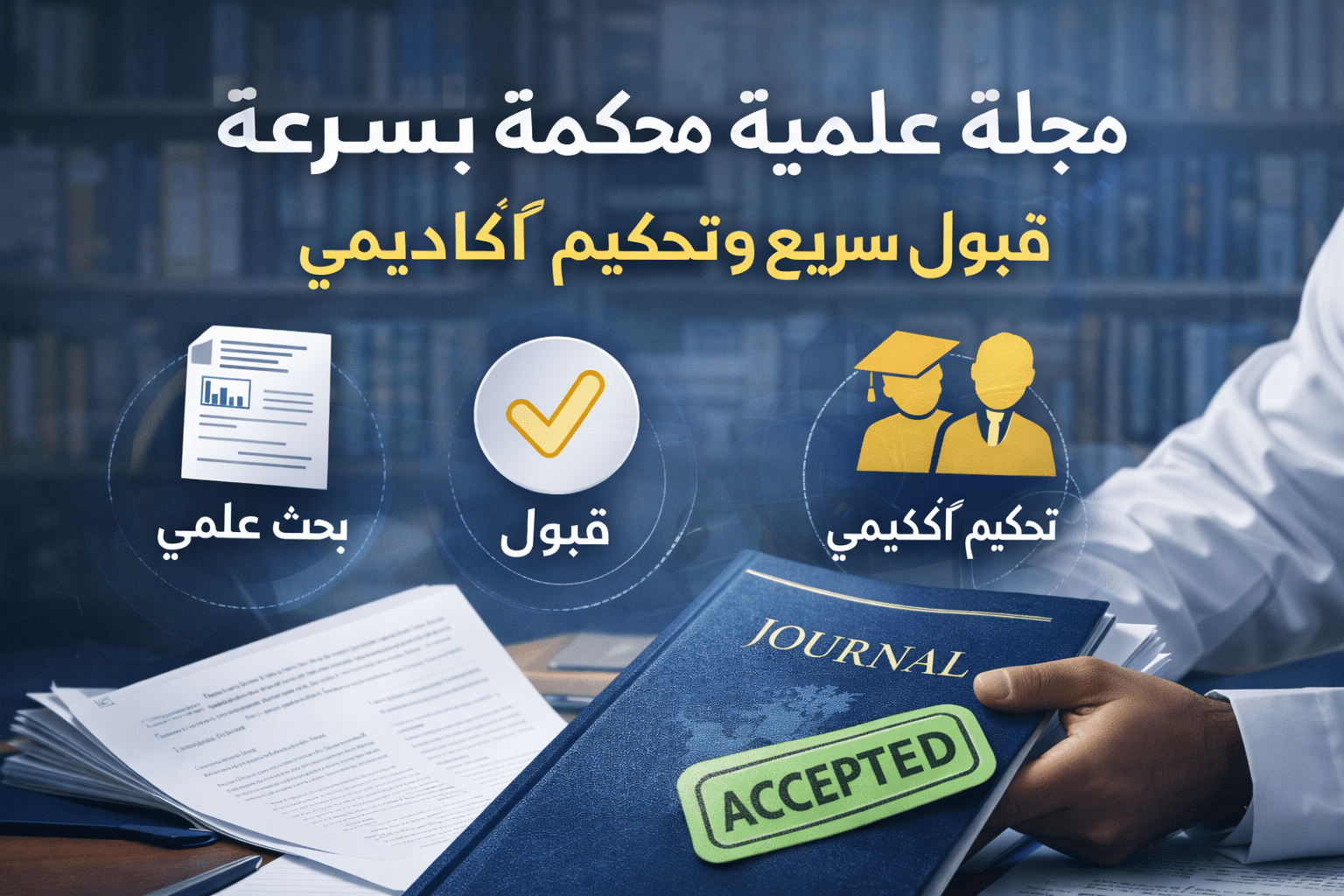انشر بحثك في مجلة علمية محكمة بسرعة - قبول سريع وتحكيم أكاديمي