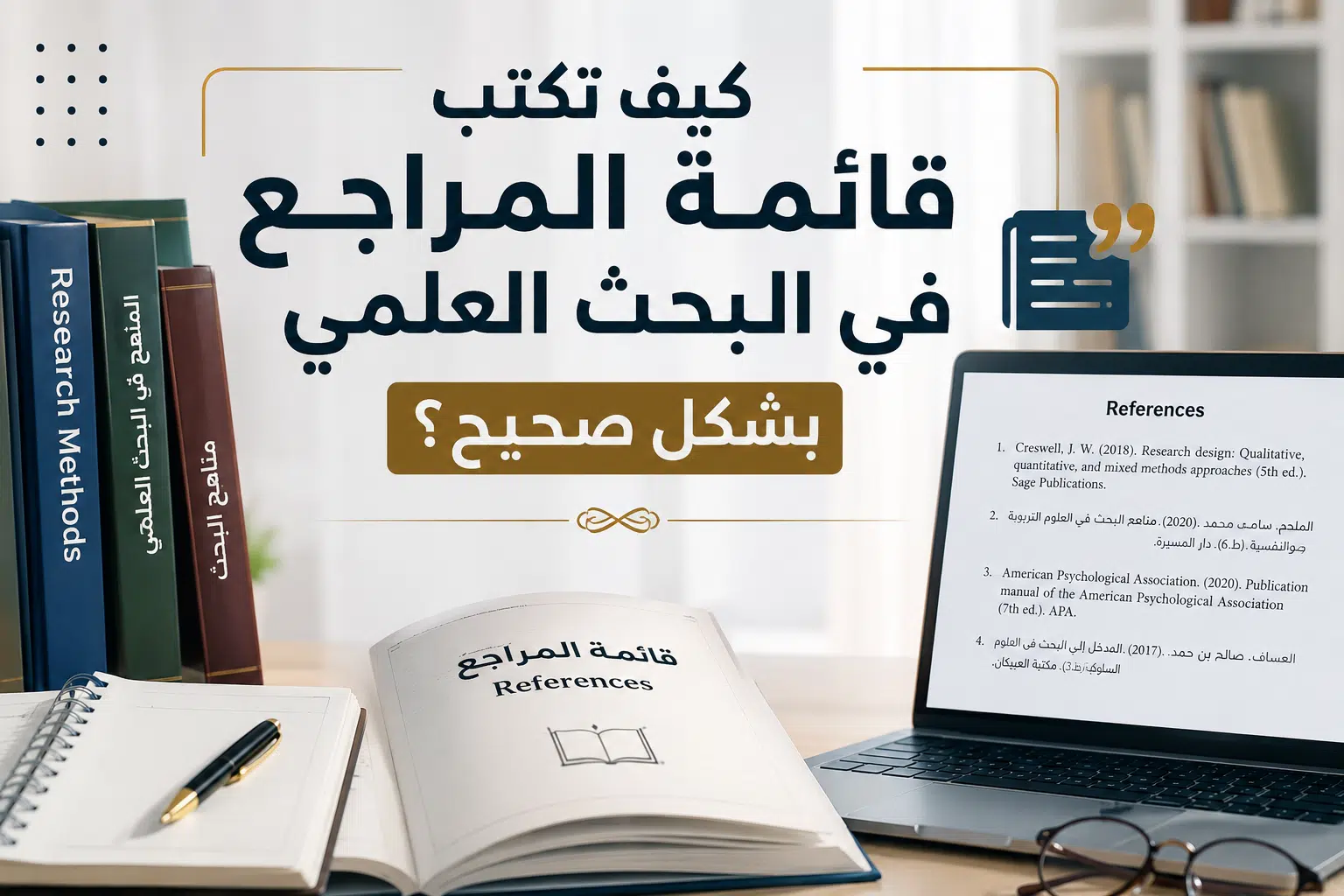 كيف تكتب قائمة المراجع في البحث العلمي بشكل صحيح؟