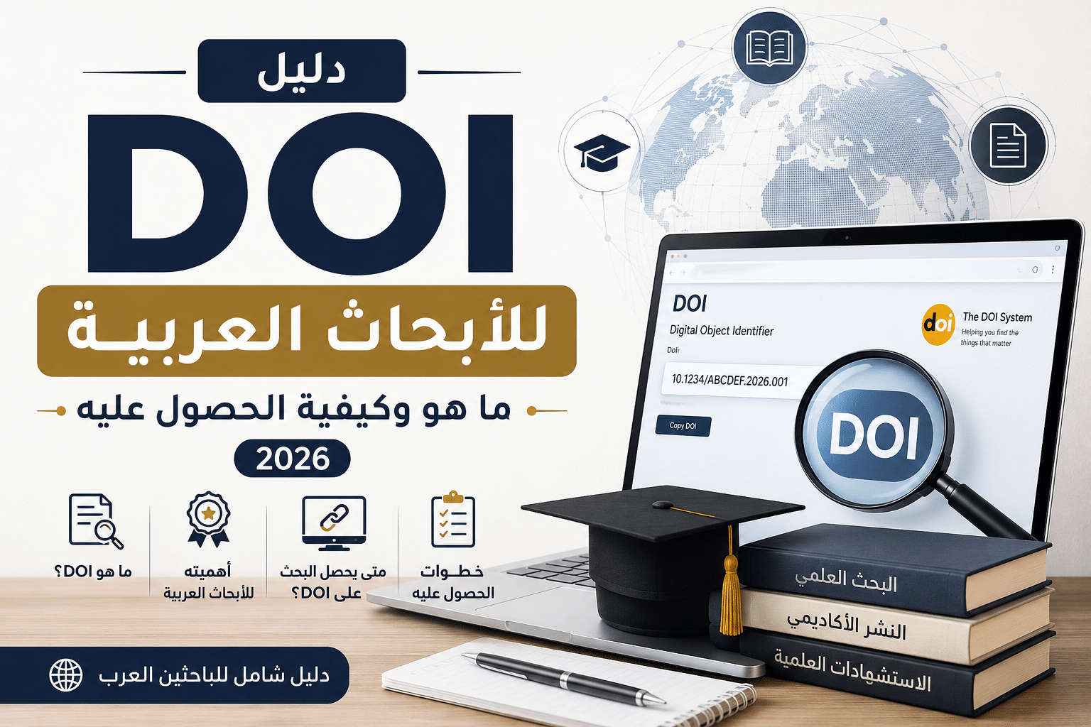 دليل DOI للأبحاث العربية: ما هو وكيفية الحصول عليه 2026