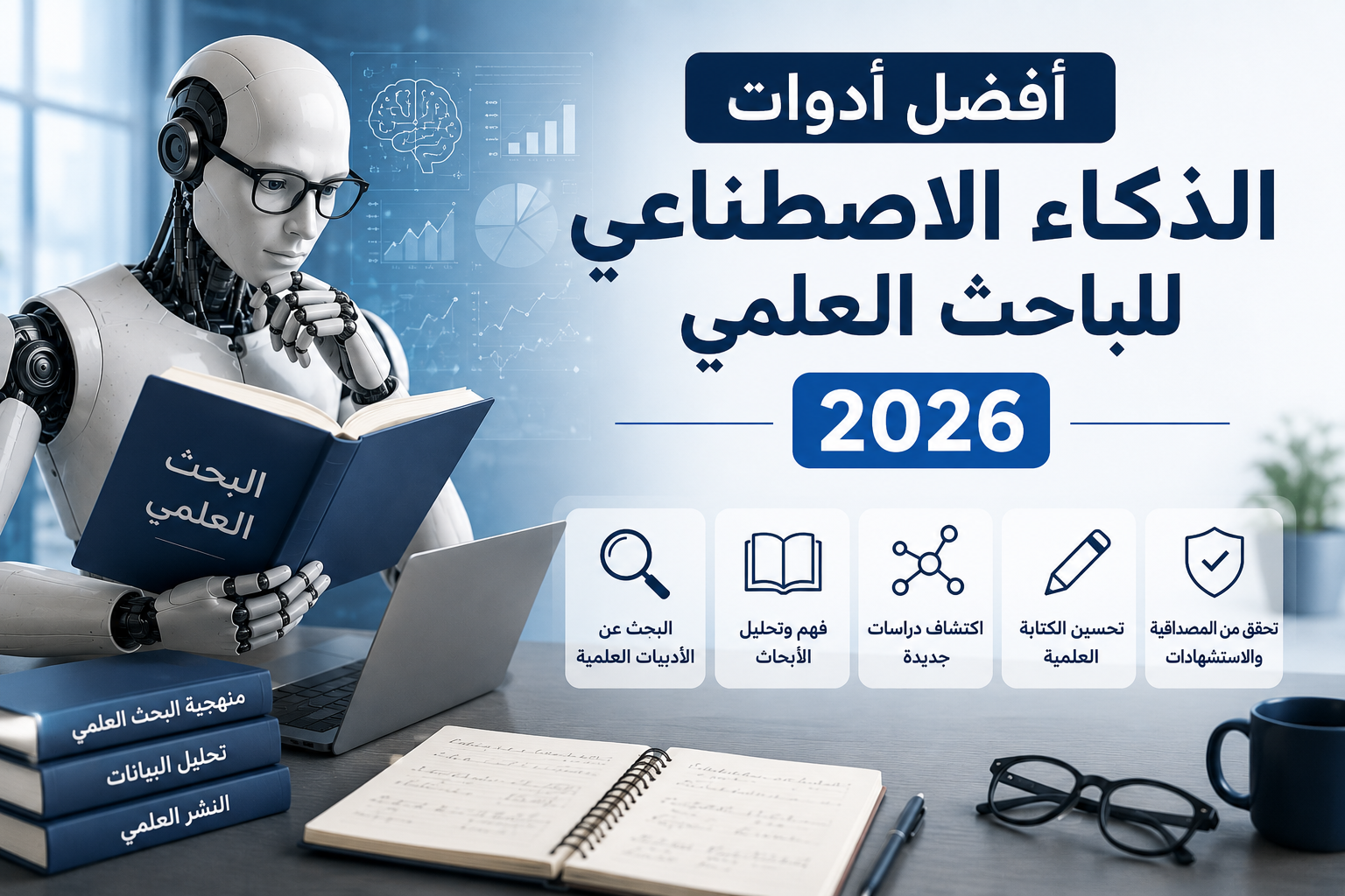 أفضل أدوات الذكاء الاصطناعي للباحث العلمي 2026